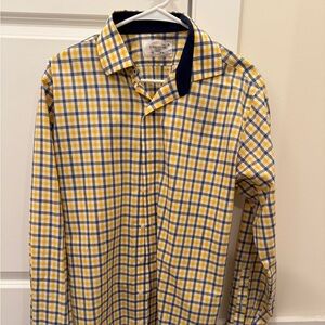 Lorenzo Uomo Yellow and Blue Plaid Shirt
